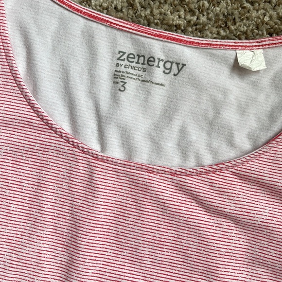 Zenergy Pink Striped Tank Top - Picture 4 of 7